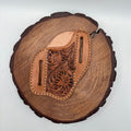 Leather Knife Sheath - Floral Scroll - Prairie Buffalo