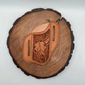 Leather Knife Sheath - Bison Skull - Prairie Buffalo