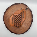 Leather Knife Sheath - Basketweave - Prairie Buffalo