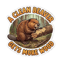 A Clean Beaver Gets More Wood Sticker