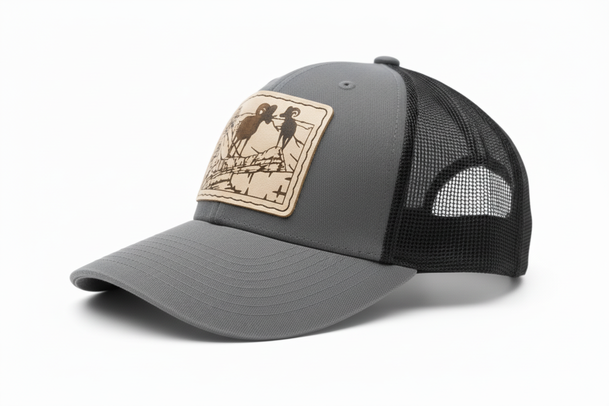 Bighorn Sheep Hat on Mountain