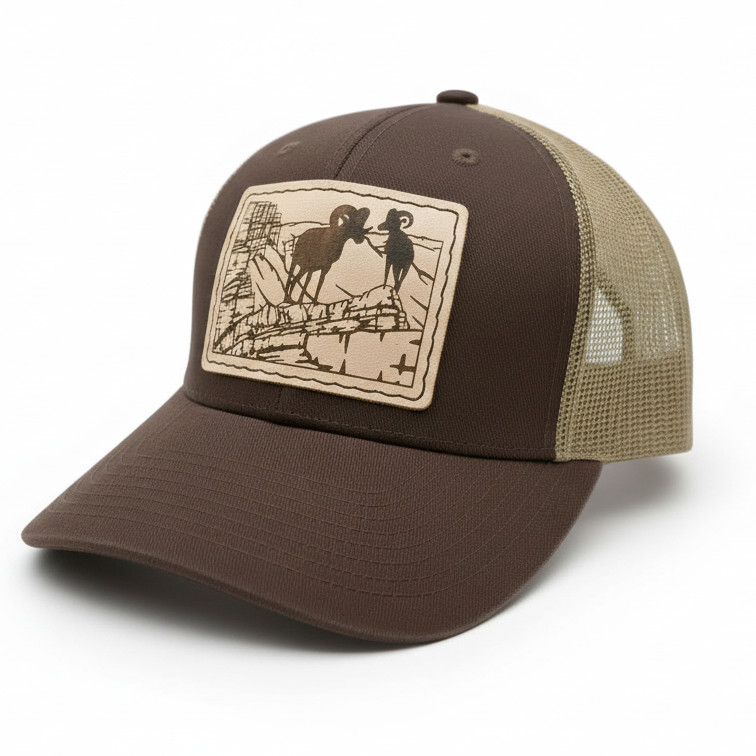 Bighorn Sheep Hat on Mountain