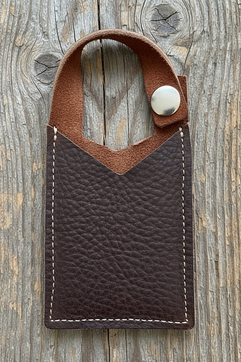 Brown leather boot wallet