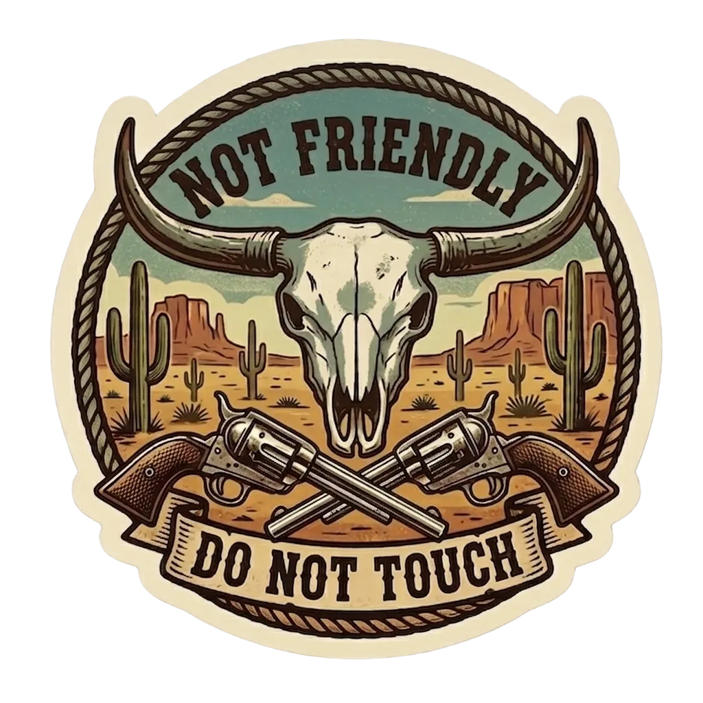 Not Friendly Do Not Touch Sticker